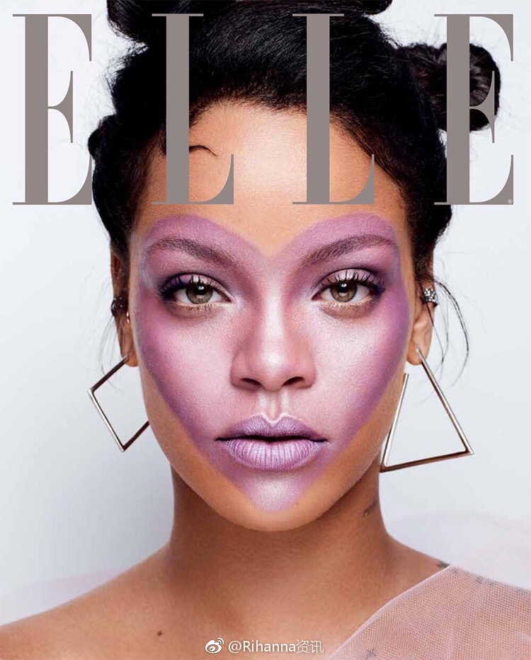 Rihanna登上葡萄牙《Elle》10月号封面,奇特造型引发热议