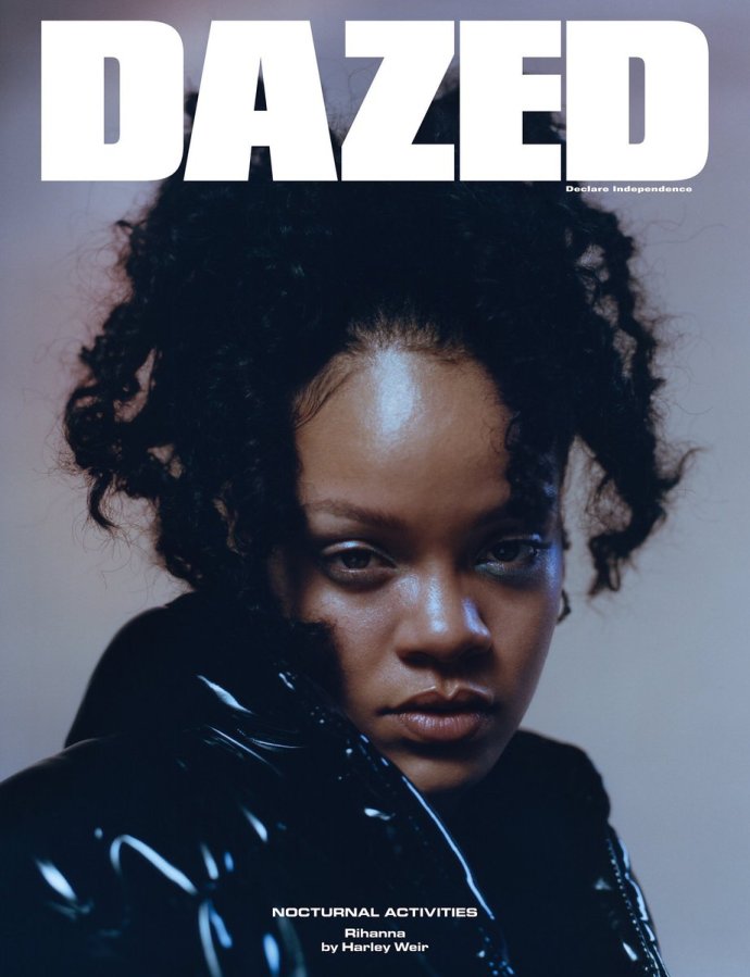 横扫杂志封面模式开启，蕾哈娜《DAZED》页内写真曝光
